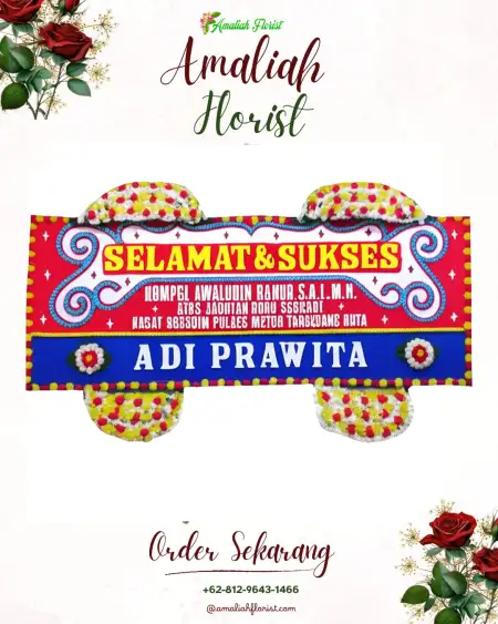 Papan Bunga Ucapan Selamat Grati